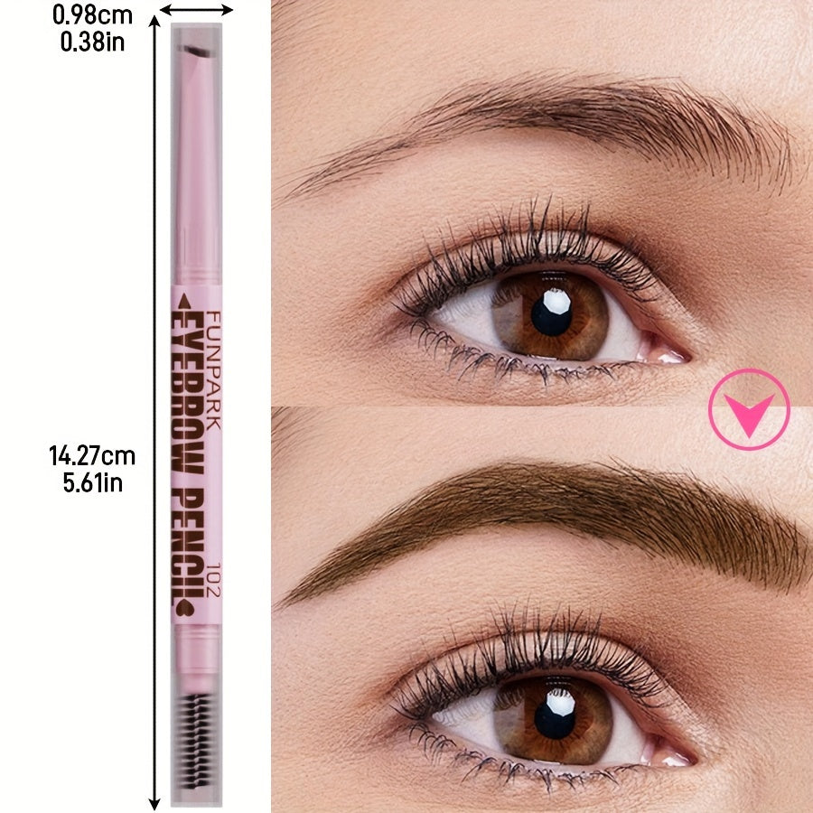 Extremely Fine Flat Core Double Heads Automatic Eyebrow Pencil Waterproof Long-lasting Easy Ware Eyebrow Pen with Eyebrow Powder Eyebrow Dye Dark Brown Light Brown Taupe Black Eyebrow Dye Eyebrow Cream Eyebrow Cream Eyeliner