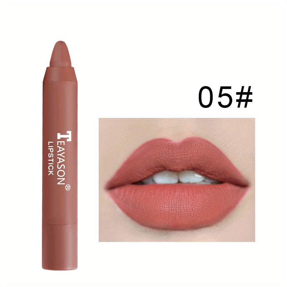 12 Colors Matte Moisturizing Lipstick Crayons - Long Lasting, Waterproof, Smooth, Fuller Lip Makeup Finish Valentine's Day Gifts