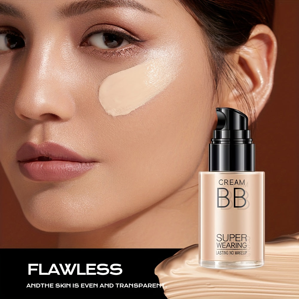 HEYXI Flawless BB Cream Foundation - Moisturizing, Long-Lasting Coverage for All Skin Tones, Natural Finish, Lightweight Matte Formula, Ivory White to Natural Shades, Perfect for Casual Attire, Everyday Makeup | Sleek Bottle