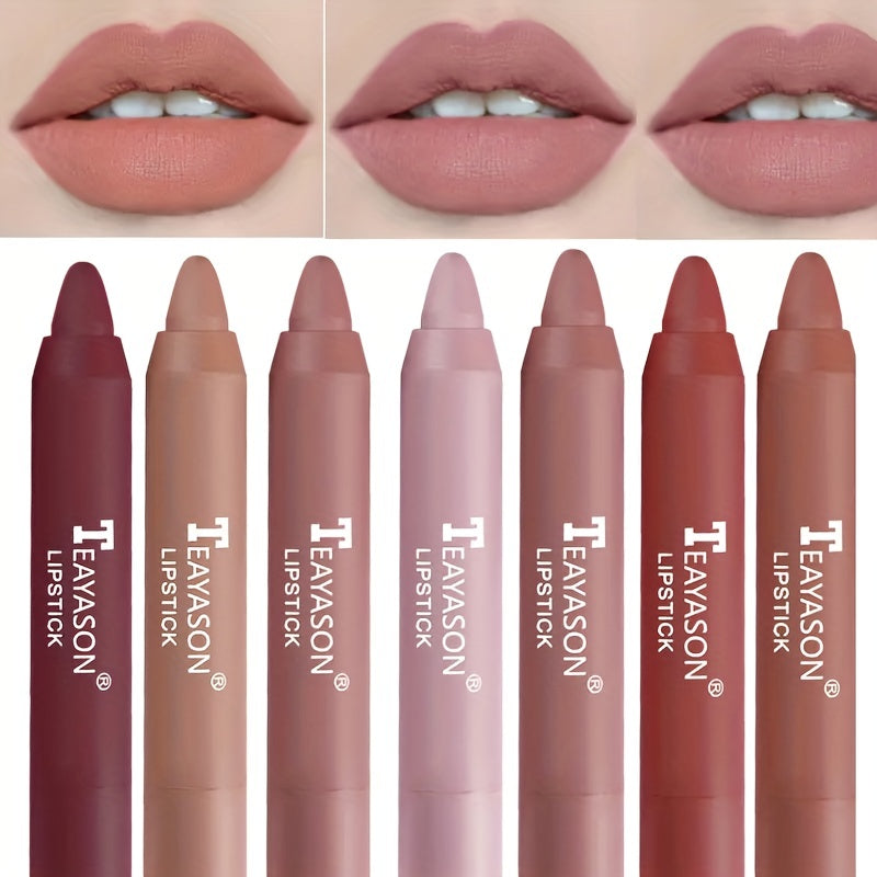 12 Colors Matte Moisturizing Lipstick Crayons - Long Lasting, Waterproof, Smooth, Fuller Lip Makeup Finish Valentine's Day Gifts
