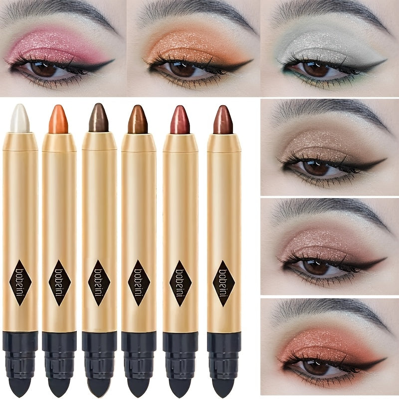 6pcs Set of Shimmering Eyeshadow Sticks with Dual-Ended Design, Shimmery & Glitter Finish for Effortless Eye Makeup – Perfect for a Sophisticated Look, Makeup Eyeshadow Palette, Makeup Stick, Eyeshadows for Women, Glamorous