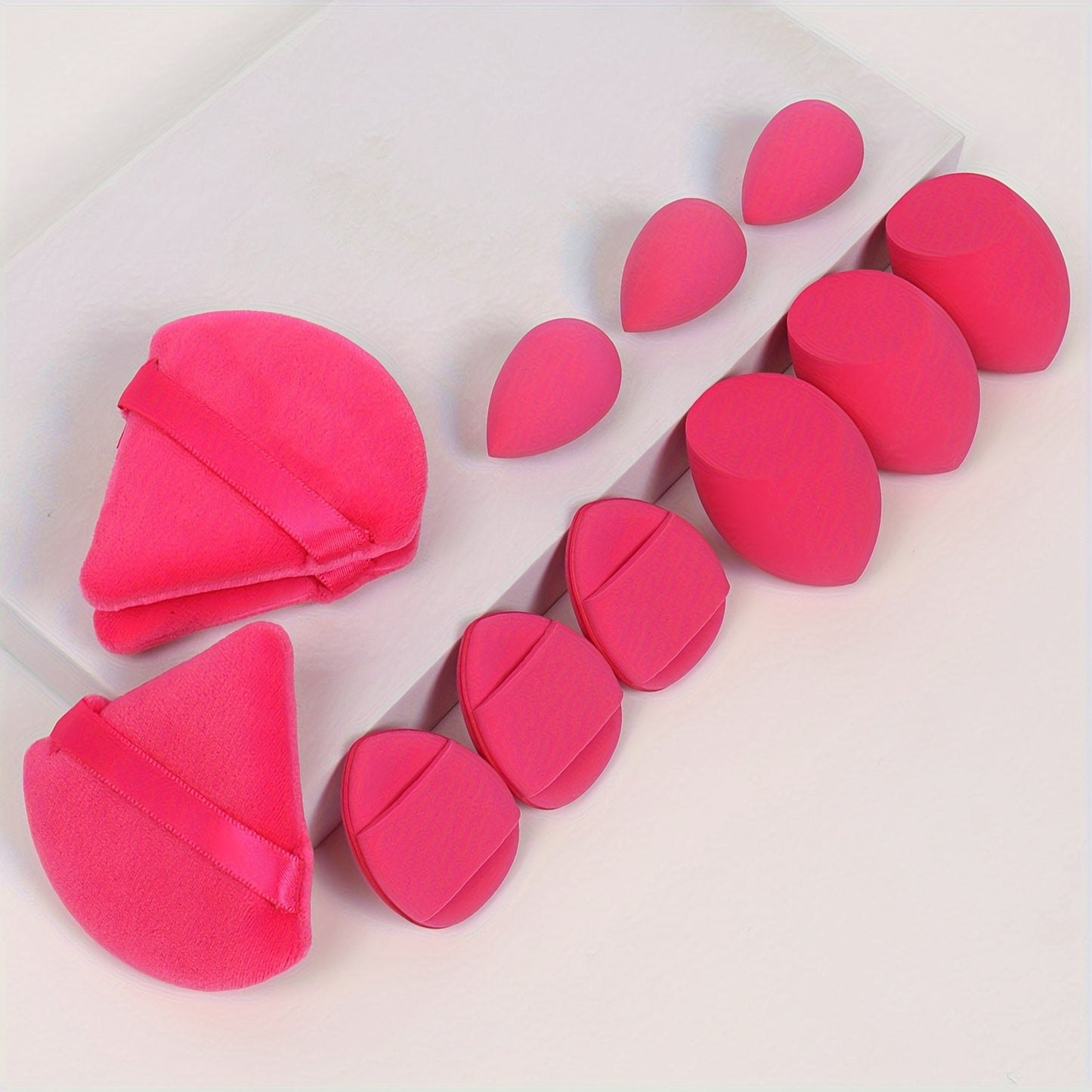 12pcs All-Purpose Makeup Sponge Set, Consisting of 3 Loose Powder Puffs, 3 Mini Air Cushion Puffs, 3 Beauty Eggs And 3 Mini Beauty Eggs. Foundation Blending Beauty Sponges, Liquid, Cream And Powder Flawless, Latex-Free Wet An