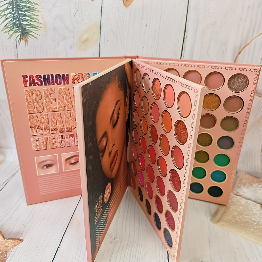 105 Color Three-Layer Folding Women'S Eye Makeup Eye Shadow Plate Pearlescent Matte Daily Street Makeup Festival Party Eye Palette Family Friend Hand Gift