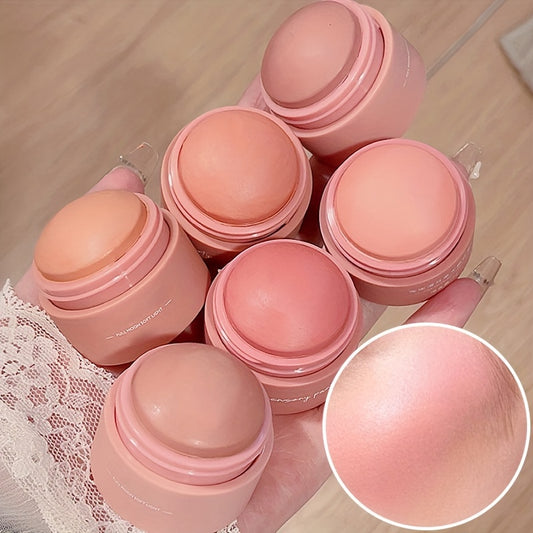 6-Color Peach  & Coral Blush Ball - Matte & Shimmer Highlighter in One | Instant Glow Powder Makeup for All Beige Tones | Buildable Cheek Color with Soft , Peach, Coral Tones | Wet/ Application | Sensitive Beige Safe | Long-L