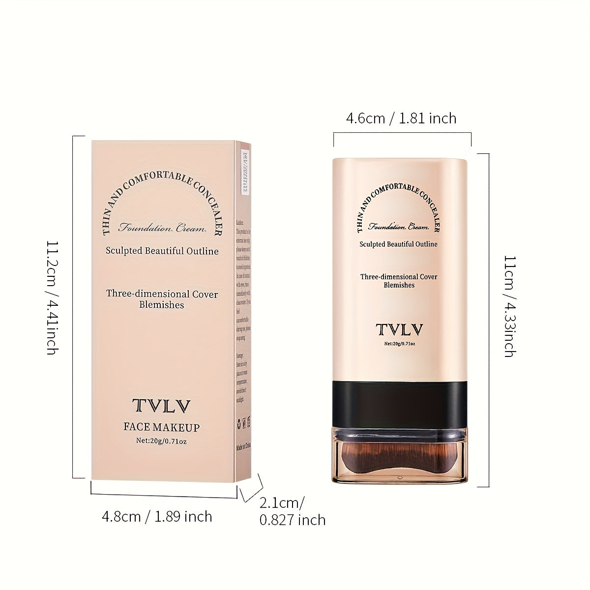 5 Colors Available 2-in-1 Concealer and Foundation Stick, Easy Application, Long-Lasting Makeup That Easily Covers Dark Circles for a Flawless Look