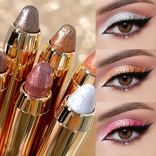 6pcs Set of Shimmering Eyeshadow Sticks with Dual-Ended Design, Shimmery & Glitter Finish for Effortless Eye Makeup – Perfect for a Sophisticated Look, Makeup Eyeshadow Palette, Makeup Stick, Eyeshadows for Women, Glamorous