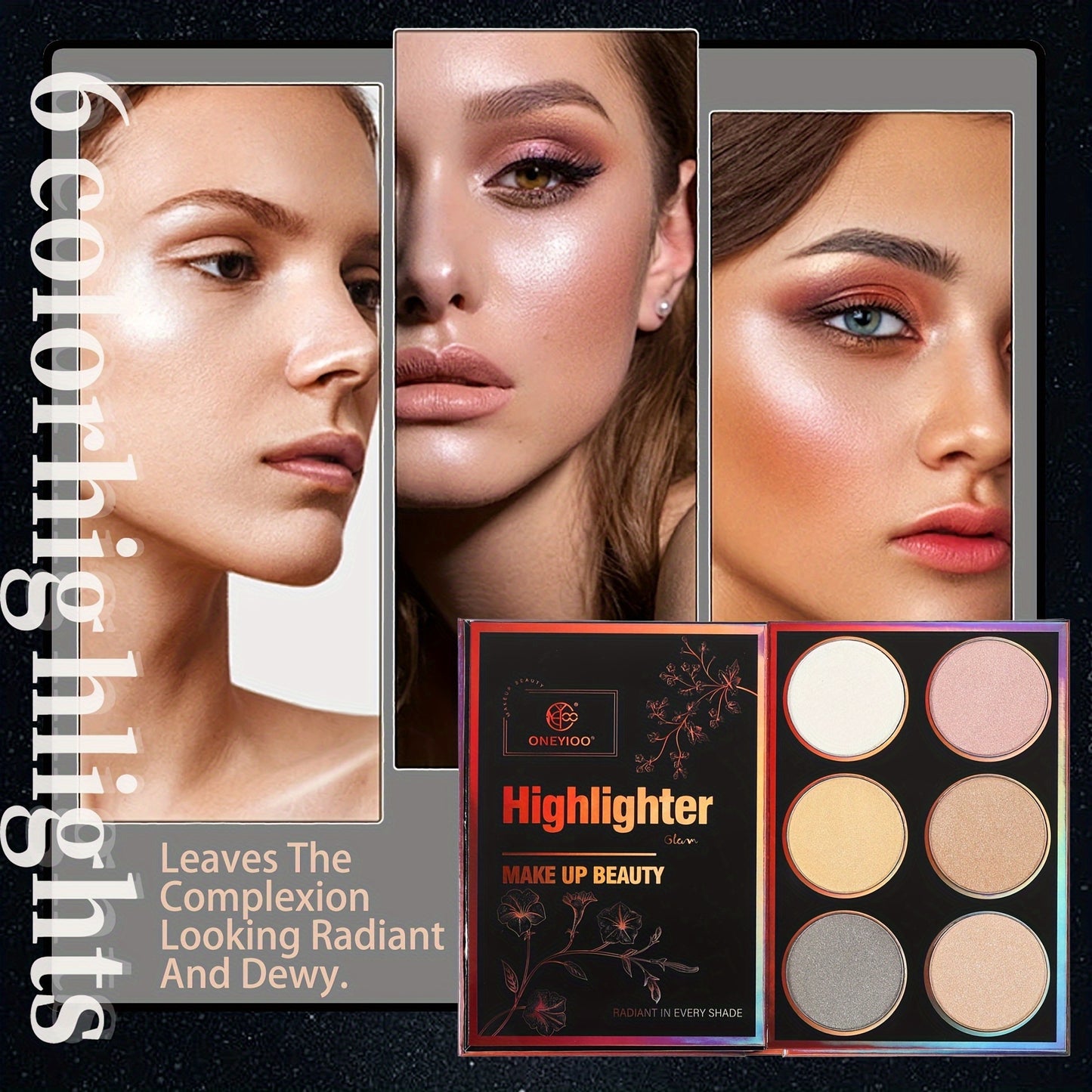 Extra Large New 4-Page 55-Color Eyeshadow Palette with 24 Matte & Shimmer Shades, 6 Lip Glosses, and 9 Highlighters - Perfect Multifunctional Makeup Set for Women's Holiday Gifts