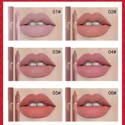12 Colors Matte Moisturizing Lipstick Crayons - Long Lasting, Waterproof, Smooth, Fuller Lip Makeup Finish Valentine's Day Gifts