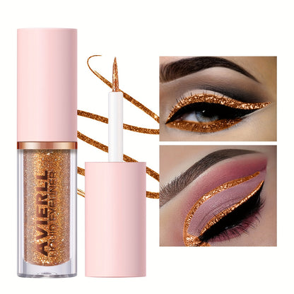 AVIERLL Sparkling Glitter Liquid Eyeliner Pen - 10 Colors, Long-Lasting Shimmer, Waterproof & Smudge-Proof, Easy Apply Fast Drying Eye Makeup, Colorful Eyeliner, AVIERLL