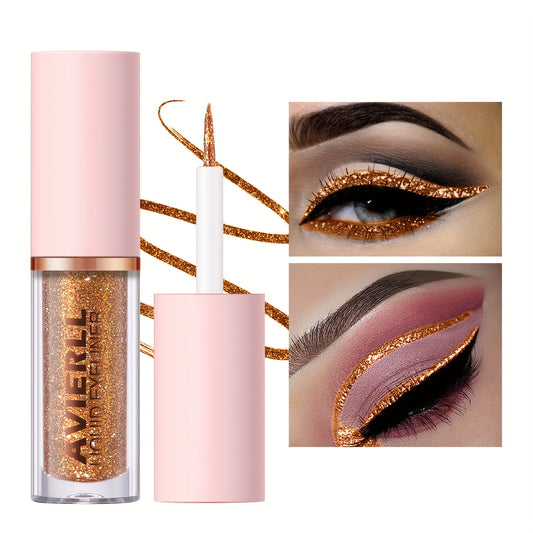 AVIERLL Sparkling Glitter Liquid Eyeliner Pen - 10 Colors, Long-Lasting Shimmer, Waterproof & Smudge-Proof, Easy Apply Fast Drying Eye Makeup, Colorful Eyeliner, AVIERLL