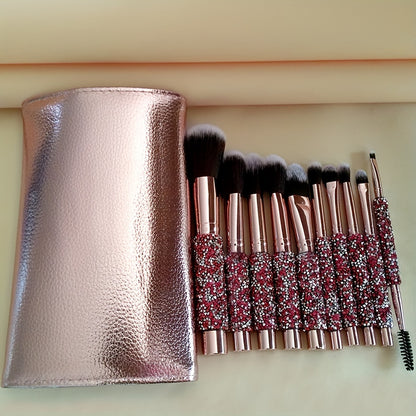 10/11/12pcs Professional Makeup Brush Set, Contour Brush, Powder Brush, Blush Brush, Eyeshadow Brush, Eyebrow Brush, Travel-Friendly Brush Set, Christmas Gift Set, Perfect Birthday Gift for Mom and Girlfriend on Mother'S Day,