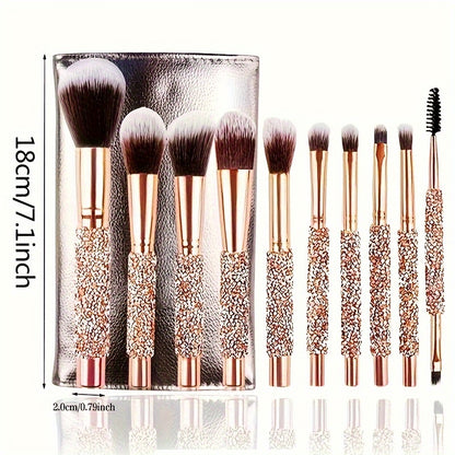 10/11/12pcs Professional Makeup Brush Set, Contour Brush, Powder Brush, Blush Brush, Eyeshadow Brush, Eyebrow Brush, Travel-Friendly Brush Set, Christmas Gift Set, Perfect Birthday Gift for Mom and Girlfriend on Mother'S Day,