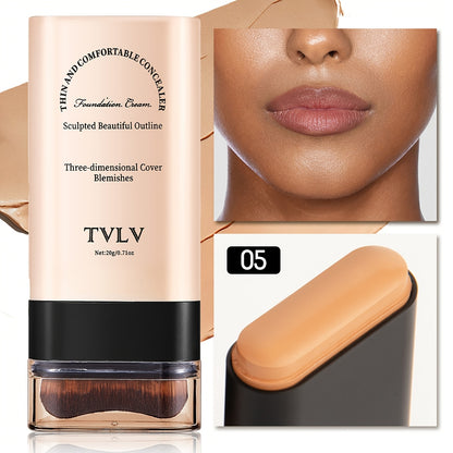 5 Colors Available 2-in-1 Concealer and Foundation Stick, Easy Application, Long-Lasting Makeup That Easily Covers Dark Circles for a Flawless Look