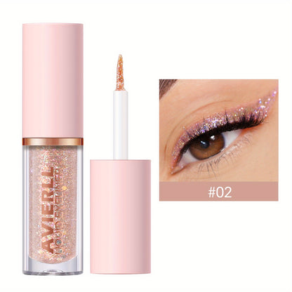 AVIERLL Sparkling Glitter Liquid Eyeliner Pen - 10 Colors, Long-Lasting Shimmer, Waterproof & Smudge-Proof, Easy Apply Fast Drying Eye Makeup, Colorful Eyeliner, AVIERLL