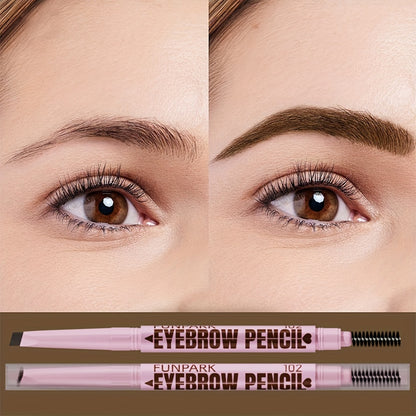 Extremely Fine Flat Core Double Heads Automatic Eyebrow Pencil Waterproof Long-lasting Easy Ware Eyebrow Pen with Eyebrow Powder Eyebrow Dye Dark Brown Light Brown Taupe Black Eyebrow Dye Eyebrow Cream Eyebrow Cream Eyeliner