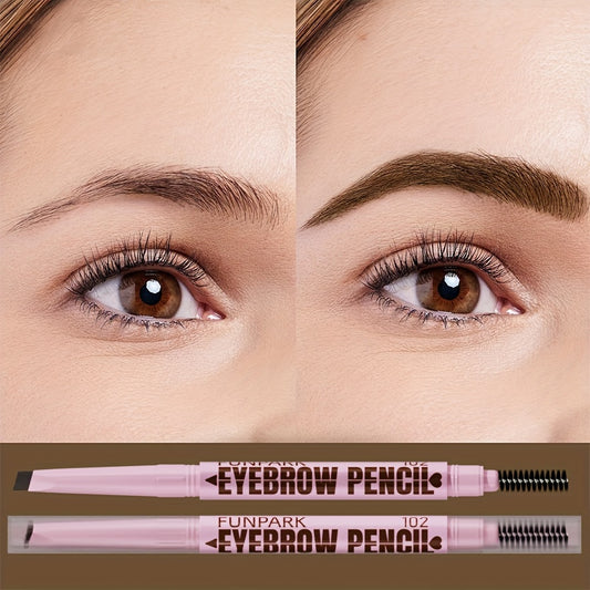 Extremely Fine Flat Core Double Heads Automatic Eyebrow Pencil Waterproof Long-lasting Easy Ware Eyebrow Pen with Eyebrow Powder Eyebrow Dye Dark Brown Light Brown Taupe Black Eyebrow Dye Eyebrow Cream Eyebrow Cream Eyeliner