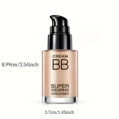 HEYXI Flawless BB Cream Foundation - Moisturizing, Long-Lasting Coverage for All Skin Tones, Natural Finish, Lightweight Matte Formula, Ivory White to Natural Shades, Perfect for Casual Attire, Everyday Makeup | Sleek Bottle