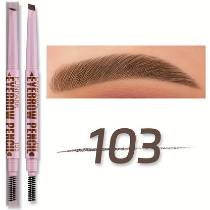 Extremely Fine Flat Core Double Heads Automatic Eyebrow Pencil Waterproof Long-lasting Easy Ware Eyebrow Pen with Eyebrow Powder Eyebrow Dye Dark Brown Light Brown Taupe Black Eyebrow Dye Eyebrow Cream Eyebrow Cream Eyeliner