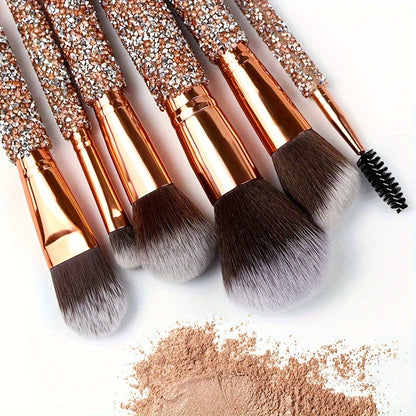 10/11/12pcs Professional Makeup Brush Set, Contour Brush, Powder Brush, Blush Brush, Eyeshadow Brush, Eyebrow Brush, Travel-Friendly Brush Set, Christmas Gift Set, Perfect Birthday Gift for Mom and Girlfriend on Mother'S Day,