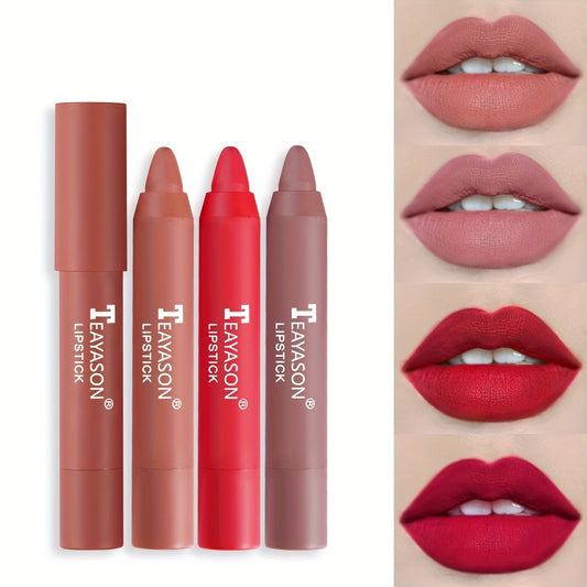 12 Colors Matte Moisturizing Lipstick Crayons - Long Lasting, Waterproof, Smooth, Fuller Lip Makeup Finish Valentine's Day Gifts