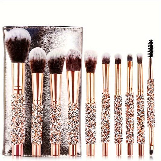 10/11/12pcs Professional Makeup Brush Set, Contour Brush, Powder Brush, Blush Brush, Eyeshadow Brush, Eyebrow Brush, Travel-Friendly Brush Set, Christmas Gift Set, Perfect Birthday Gift for Mom and Girlfriend on Mother'S Day,