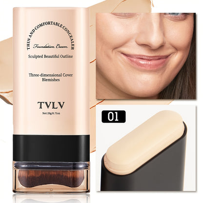 5 Colors Available 2-in-1 Concealer and Foundation Stick, Easy Application, Long-Lasting Makeup That Easily Covers Dark Circles for a Flawless Look