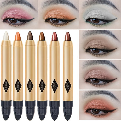 6pcs Set of Shimmering Eyeshadow Sticks with Dual-Ended Design, Shimmery & Glitter Finish for Effortless Eye Makeup – Perfect for a Sophisticated Look, Makeup Eyeshadow Palette, Makeup Stick, Eyeshadows for Women, Glamorous