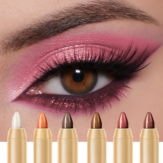 6pcs Set of Shimmering Eyeshadow Sticks with Dual-Ended Design, Shimmery & Glitter Finish for Effortless Eye Makeup – Perfect for a Sophisticated Look, Makeup Eyeshadow Palette, Makeup Stick, Eyeshadows for Women, Glamorous