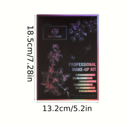 Extra Large New 4-Page 55-Color Eyeshadow Palette with 24 Matte & Shimmer Shades, 6 Lip Glosses, and 9 Highlighters - Perfect Multifunctional Makeup Set for Women's Holiday Gifts