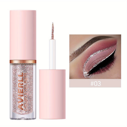 AVIERLL Sparkling Glitter Liquid Eyeliner Pen - 10 Colors, Long-Lasting Shimmer, Waterproof & Smudge-Proof, Easy Apply Fast Drying Eye Makeup, Colorful Eyeliner, AVIERLL